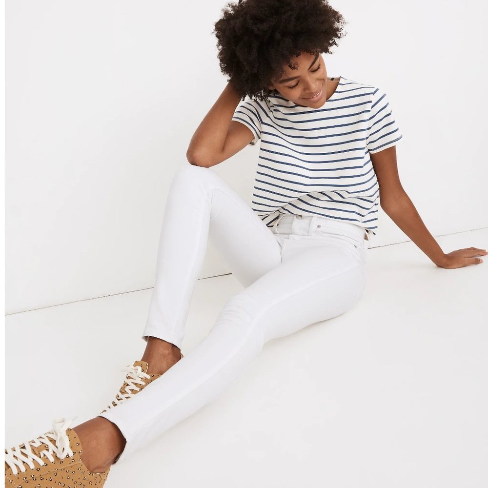 COPY - Madewell Petite 10" High-Rise Skinny Jeans in Pure White: Size: 27